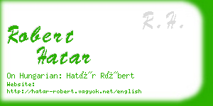 robert hatar business card